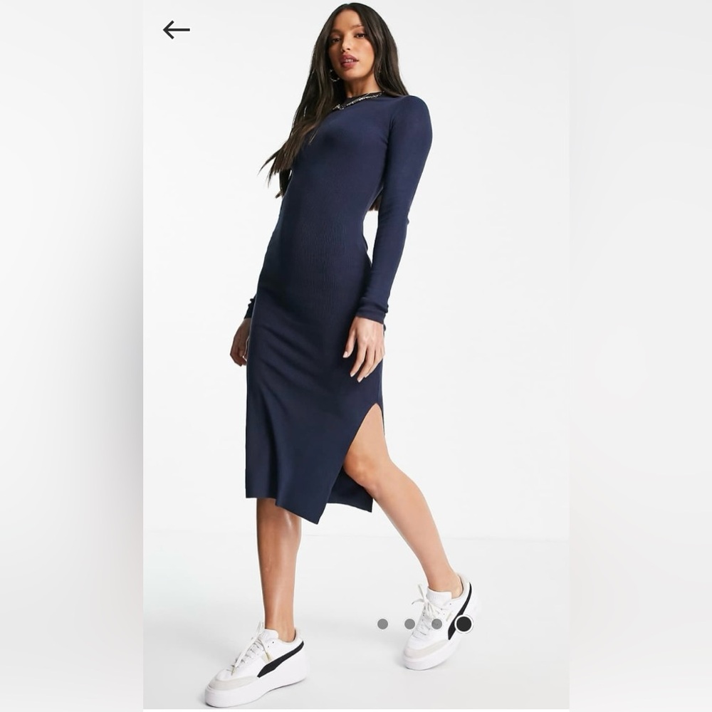 Threadbare Amethyst Knitted Midi dress